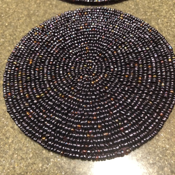 🥳B-DAY SALE❤️NWT Pottery Barn Beaded Coasters - Picture 6 of 7
